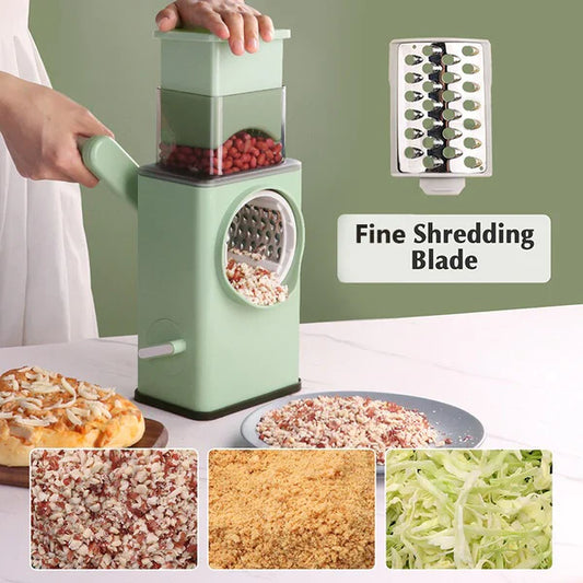 3 In 1 Manual Vegetable Slicer Rotary Cheese Grater Shredder